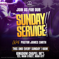 sunday service flyer Instagram Post template