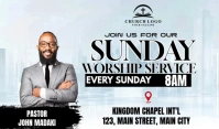 sunday service flyer Merker template