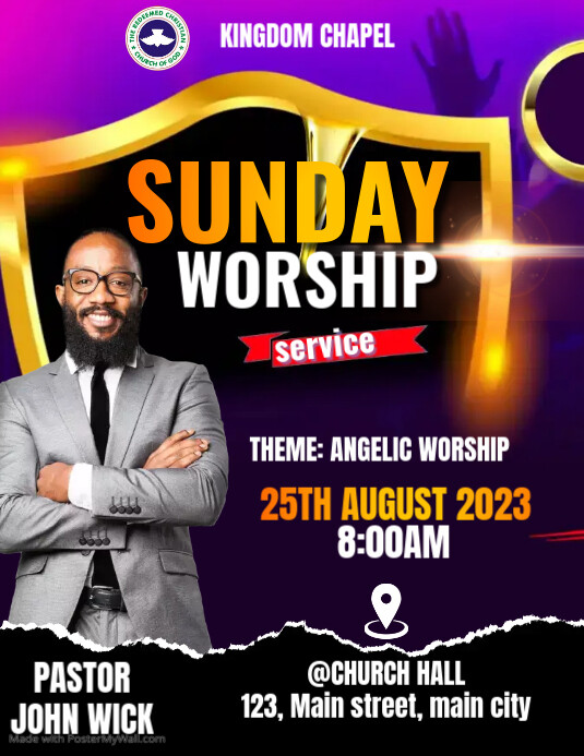 Spring Sunday Service Flyer sunday service flyer Template | PosterMyWall
