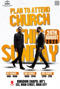 sunday service flyer Illustration Pinterest template