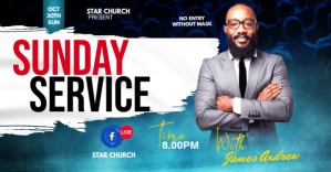 Wit Sunday Church Service Facebook Ad Template