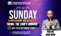 sunday service flyer Merker template