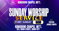 SUNDAY SERVICE FLYER Facebook Shared Image template