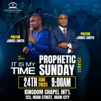 sunday service flyer Instagram-opslag template