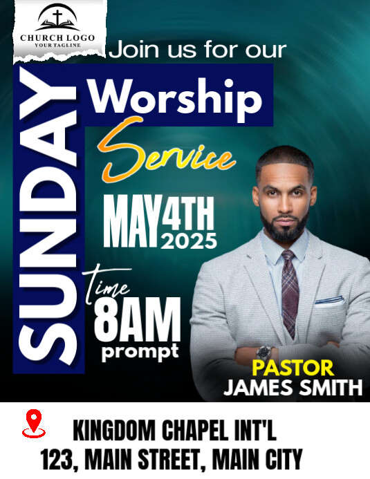 Copy of sunday service flyer | PosterMyWall