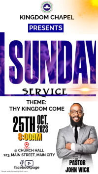 sunday service flyer Instagram Story template