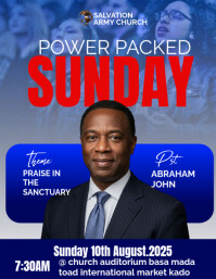 Sunday service flyer template
