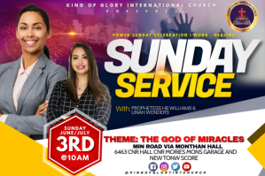白色 Sunday service flyer Tatak Template