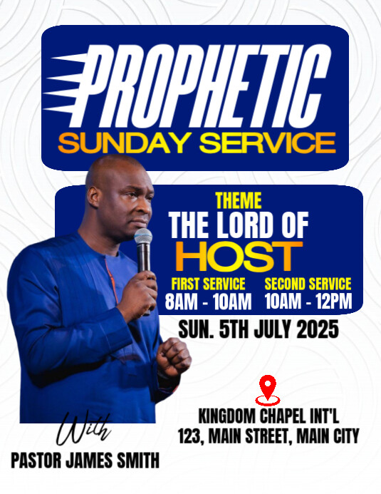 sunday service flyer Pamflet (VSA Brief) template