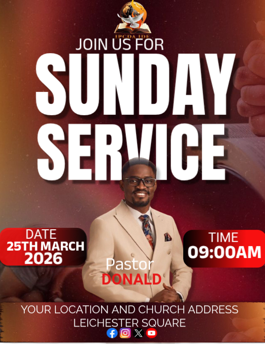 Sunday Service Flyer Template | PosterMyWall