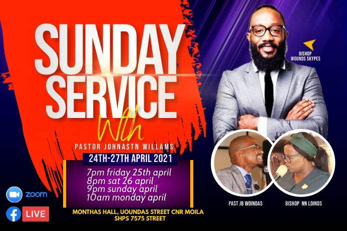 Sunday service flyer Template | PosterMyWall