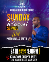 sunday service flyer Instagram Portrait template