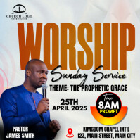 sunday service flyer Instagram Post template