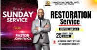 sunday service flyer Facebook Shared Image template