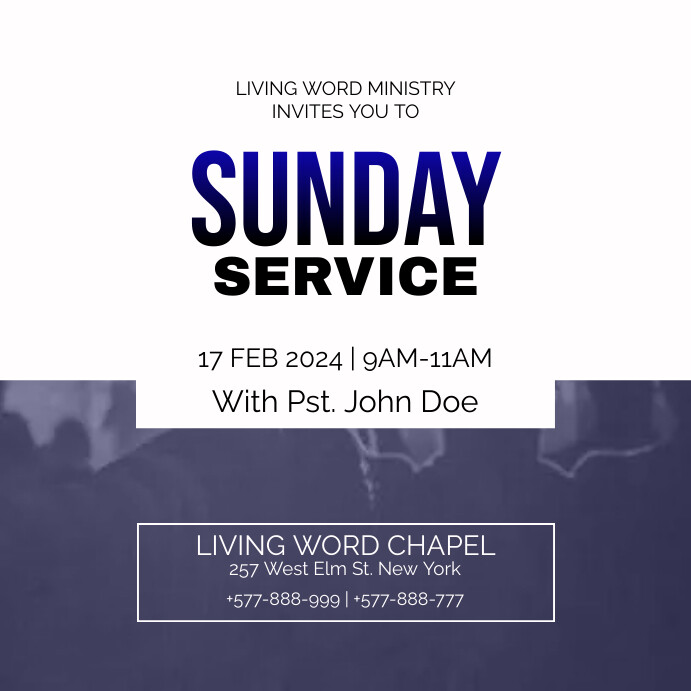 Spring Sunday Service Flyer Sunday Service flyer design Template | PosterMyWall