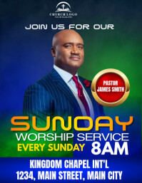 sunday service flyer template