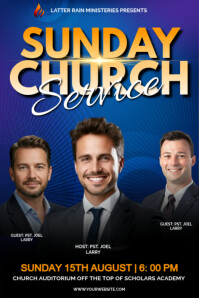 Preto Sunday Church Service Poster Template