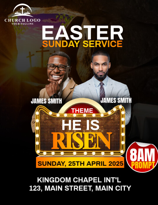 Spring Sunday Service Flyer sunday service flyer Template | PosterMyWall