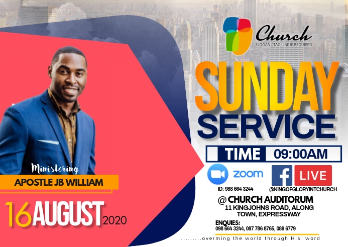 SUNDAY SERVICE FLYER Cartolina template