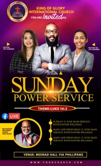 Sunday service flyer US Legal template