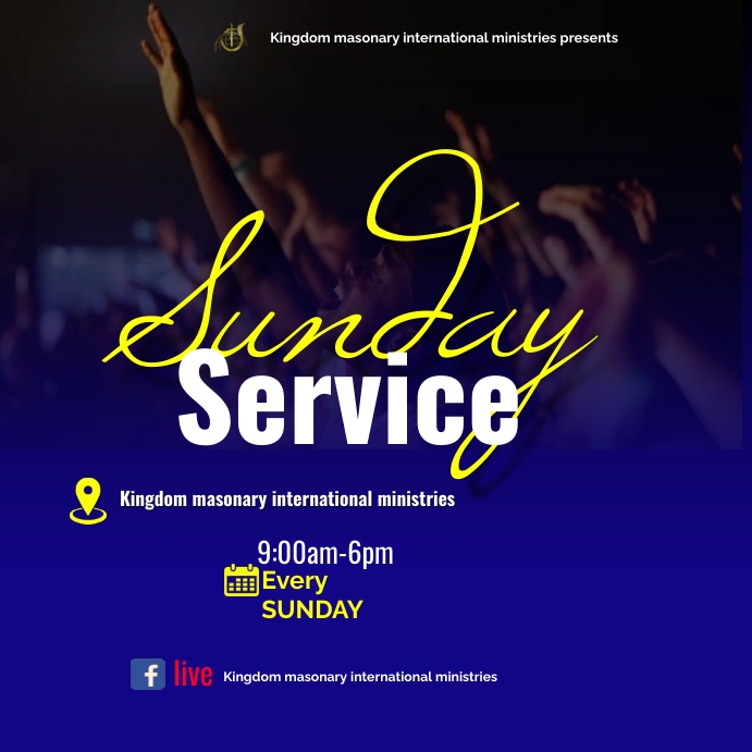sunday service flyer poster template