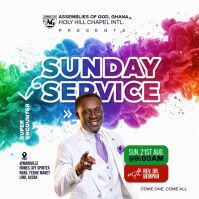 Sunday Service Flyer Template Post Instagram