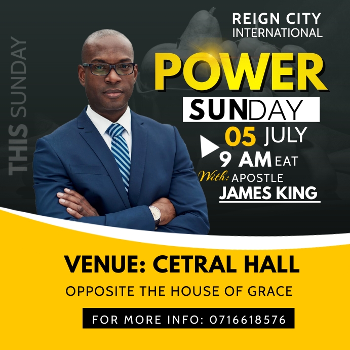 Sunday service flyer template Instagram Post