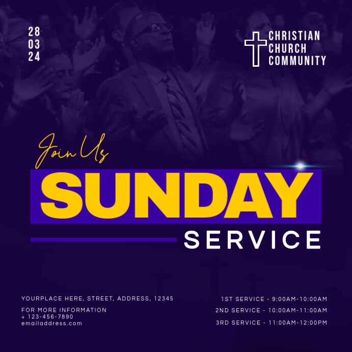 Sunday Service Flyer Template | PosterMyWall