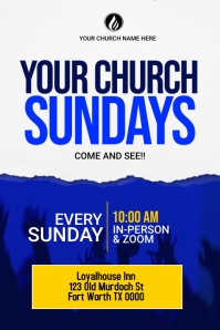 Sunday Service General Plakkaat template