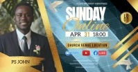 sunday service online template Facebook Event Cover