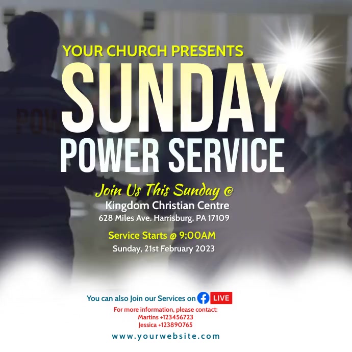 Sunday Service Park And Praise Video Flyer 20 Publicação no Instagram template