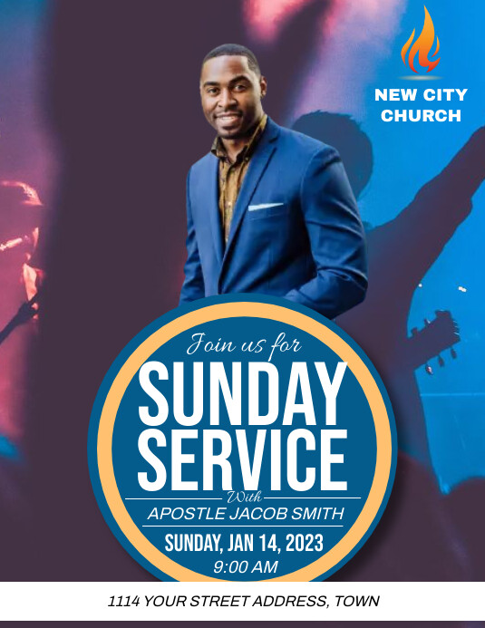 Copy of SUNDAY SERVICE POSTER | PosterMyWall
