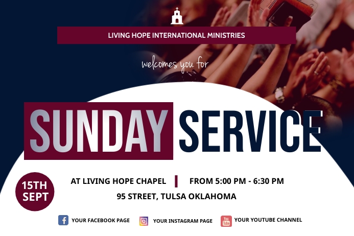 Sunday Service Posts Sunday Service Poster Template | PosterMyWall