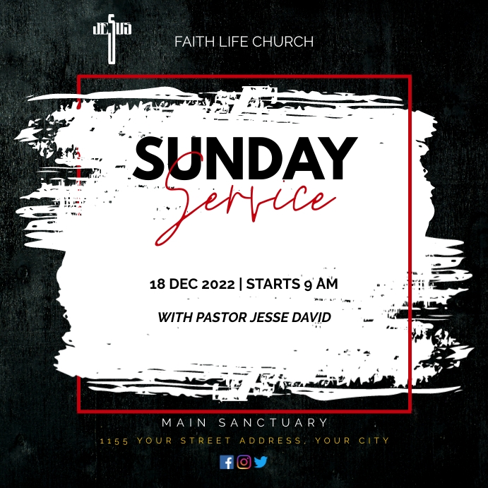 Copy of SUNDAY SERVICE POSTER | PosterMyWall
