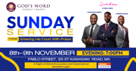 Sunday Service Poster Obraz udostępniany na Facebooku template