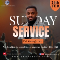 Sunday service poster Template | PosterMyWall