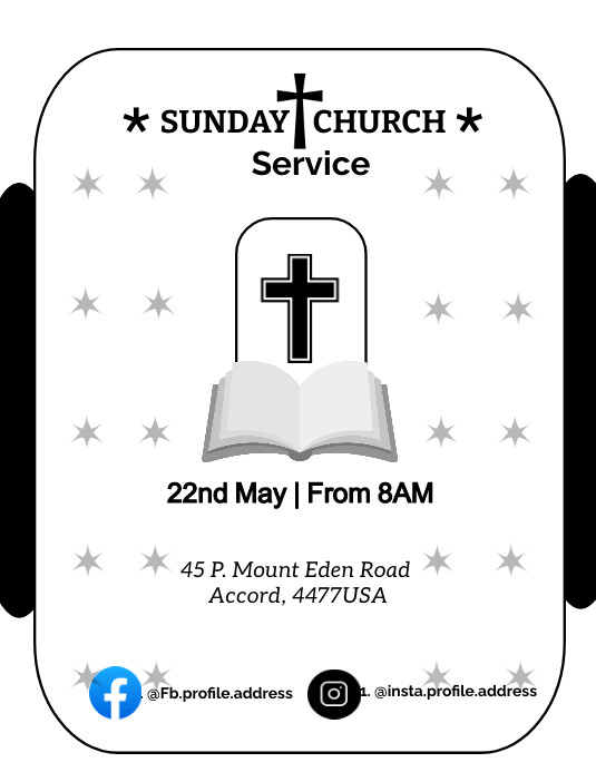 Sunday service program Template | PosterMyWall