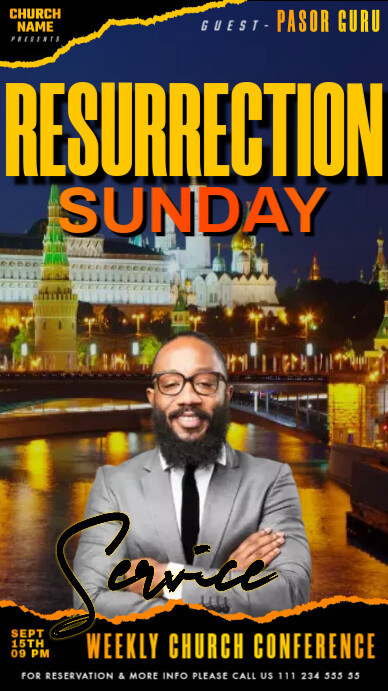 sunday service social media ad template Instagram Story