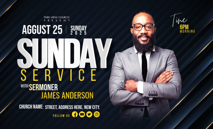 Sunday Service template, VSA Wetlik