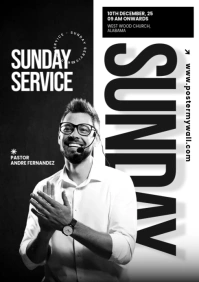 sunday service template A4