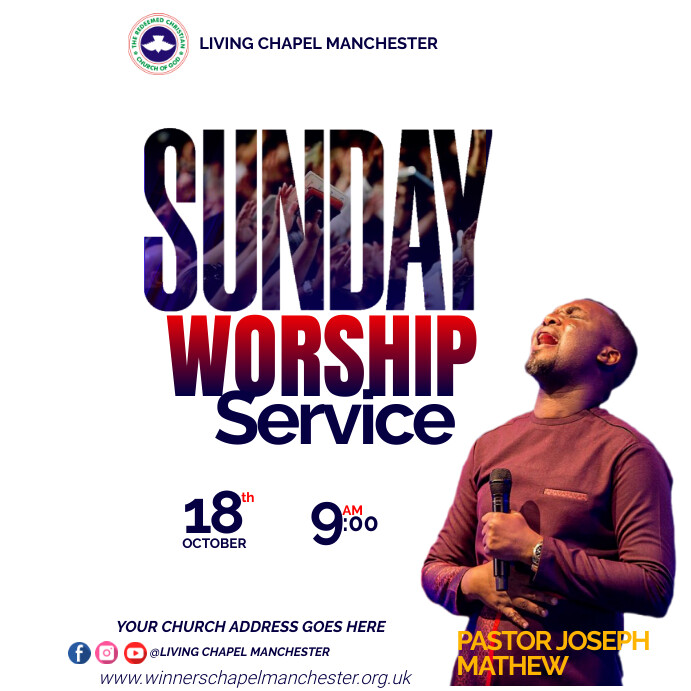 Sunday service template | PosterMyWall