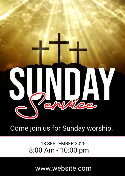 Sunday Service template | PosterMyWall
