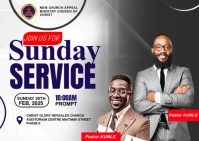 sunday service template Postcard