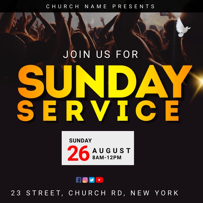 sunday service Template | PosterMyWall