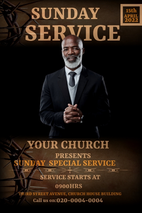 Sunday service template | PosterMyWall