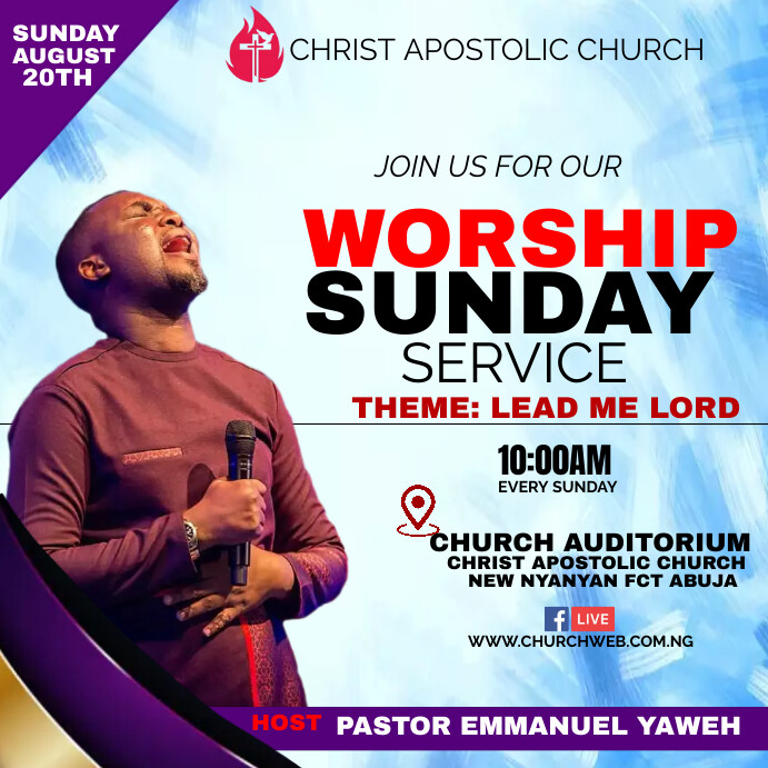 Plantilla de Sunday service template | PosterMyWall