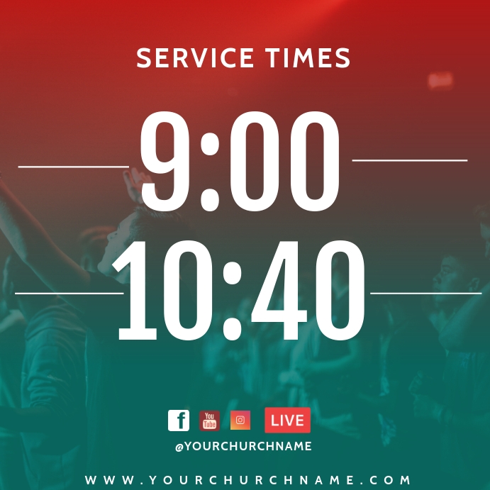 SUNDAY SERVICE TEMPLATE Wpis na Instagrama