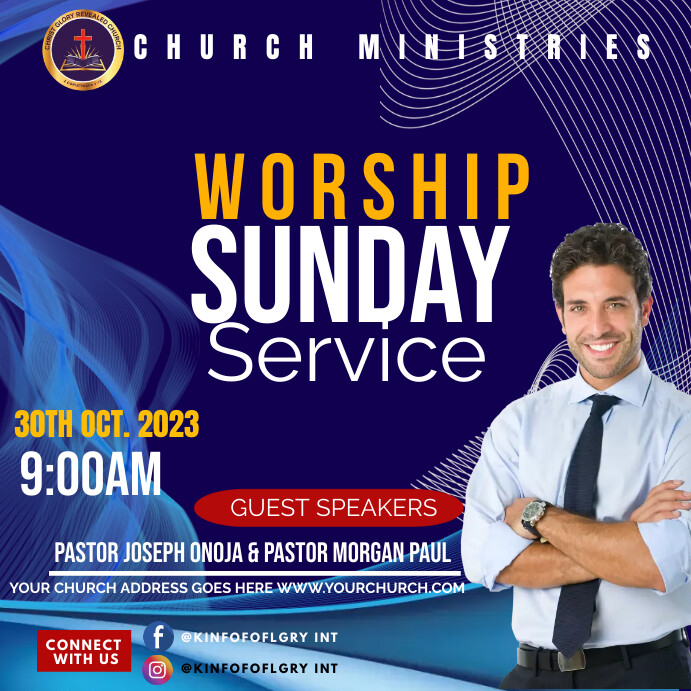 Copy of Sunday service template | PosterMyWall