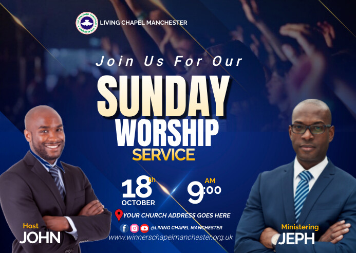 Plantilla de Sunday service template | PosterMyWall