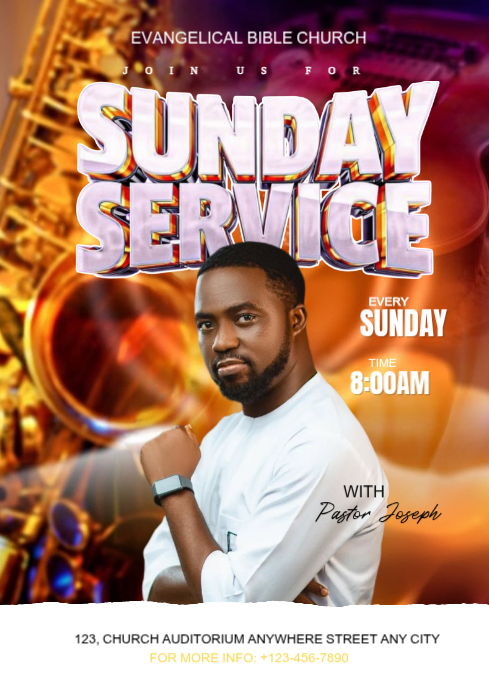 Copy of Sunday service template | PosterMyWall